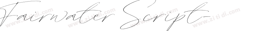 Fairwater Script字体转换